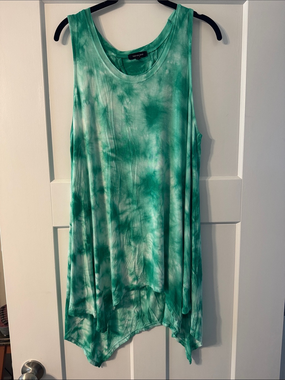 Verve Ami Green Tie-Dye Swing Tank Top